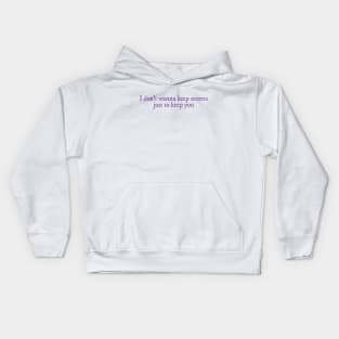 Cruel Summer lyrics purple Kids Hoodie